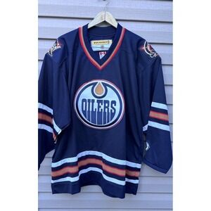 VTG KOHO NHL Edmonton Oilers Jersey Men's XL Authentic AIR-KNIT Made in Canada